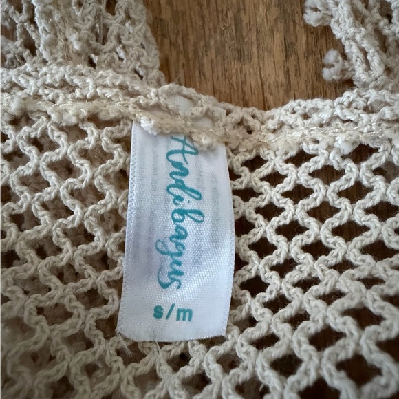 Andi Bagus Seashell Castaway Net Crochet Knit Wrap Top Beach Mermaid Swim Cover - Picture 8 of 8